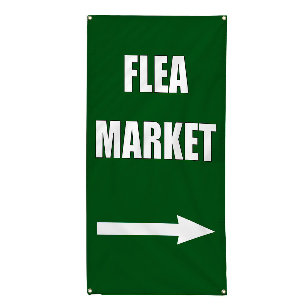 Vertical Vinyl Banner Multiple Sizes Flea Market P Retail Outdoor