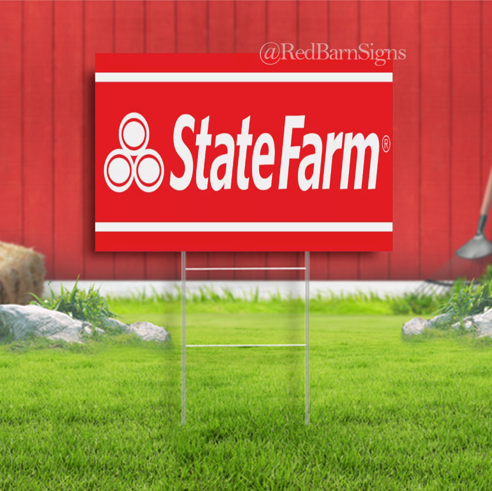 For STATEFARM INSURANCE Brand Exposure Yard Sign Office Broker Kiosk New