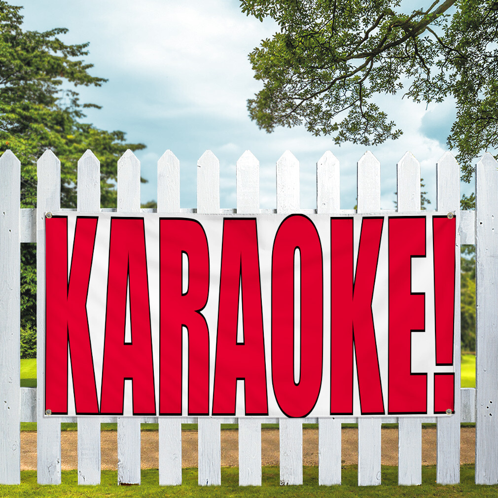 Vinyl Banner Multiple Sizes Karaoke! Outdoor Advertising Printing Lifestyle