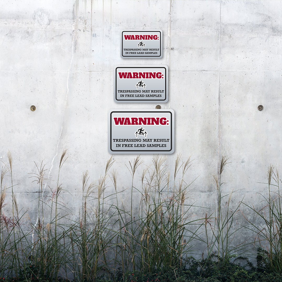 Classic Framed Plus Warning: Trespassing May Result In Free Lead Samples Sign