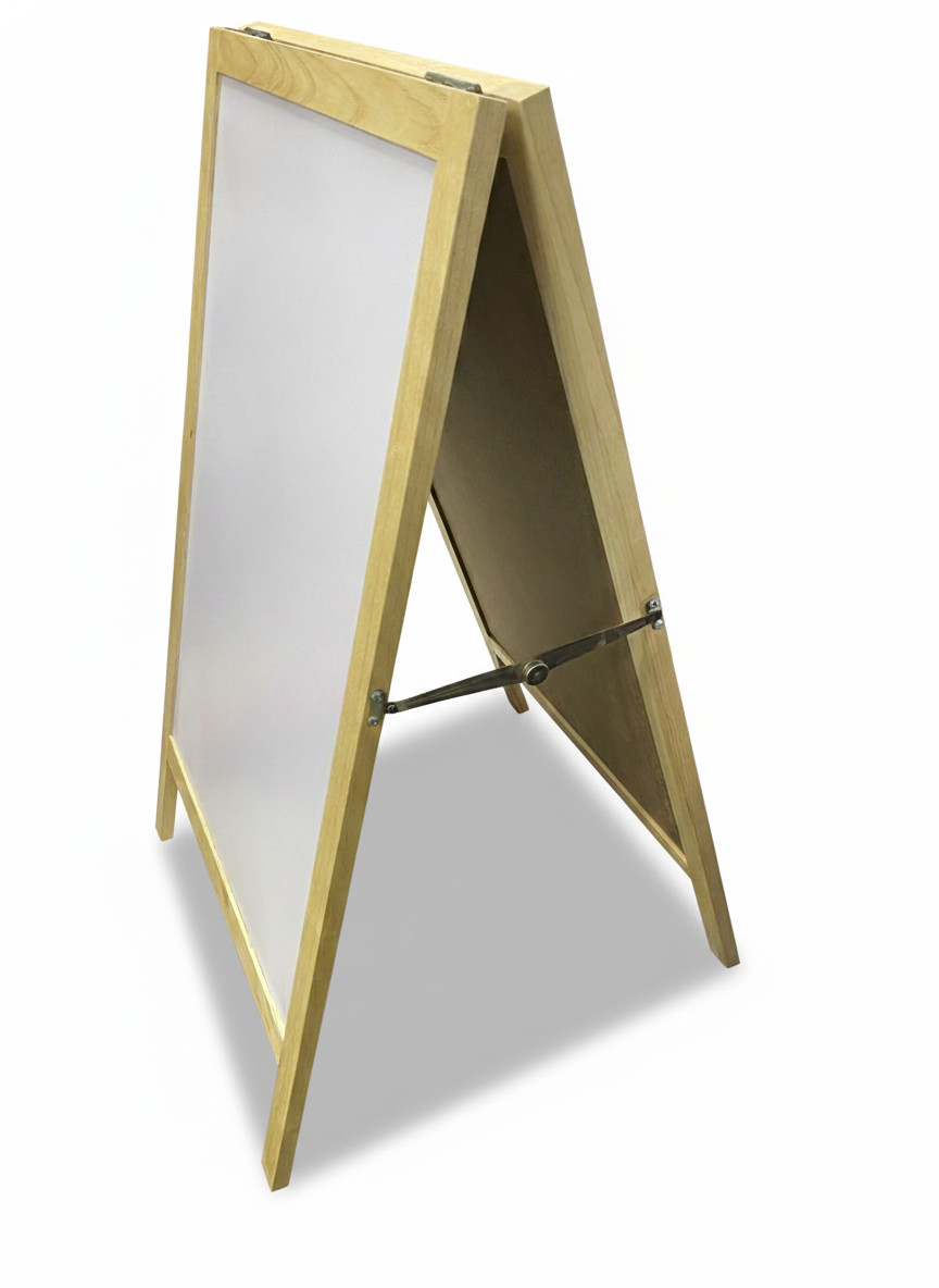A Frame Sign / Sidewalk Sign- Heavy Solid Wood, Indoor Or Outdoor.