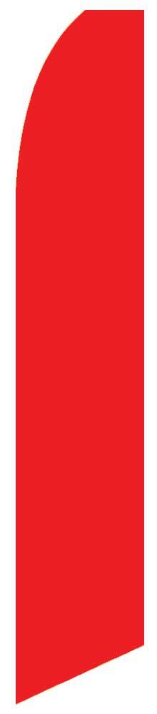 Windless Solid Red Swooper Flag Advertising Sign 2.5’ Wide Banner Only