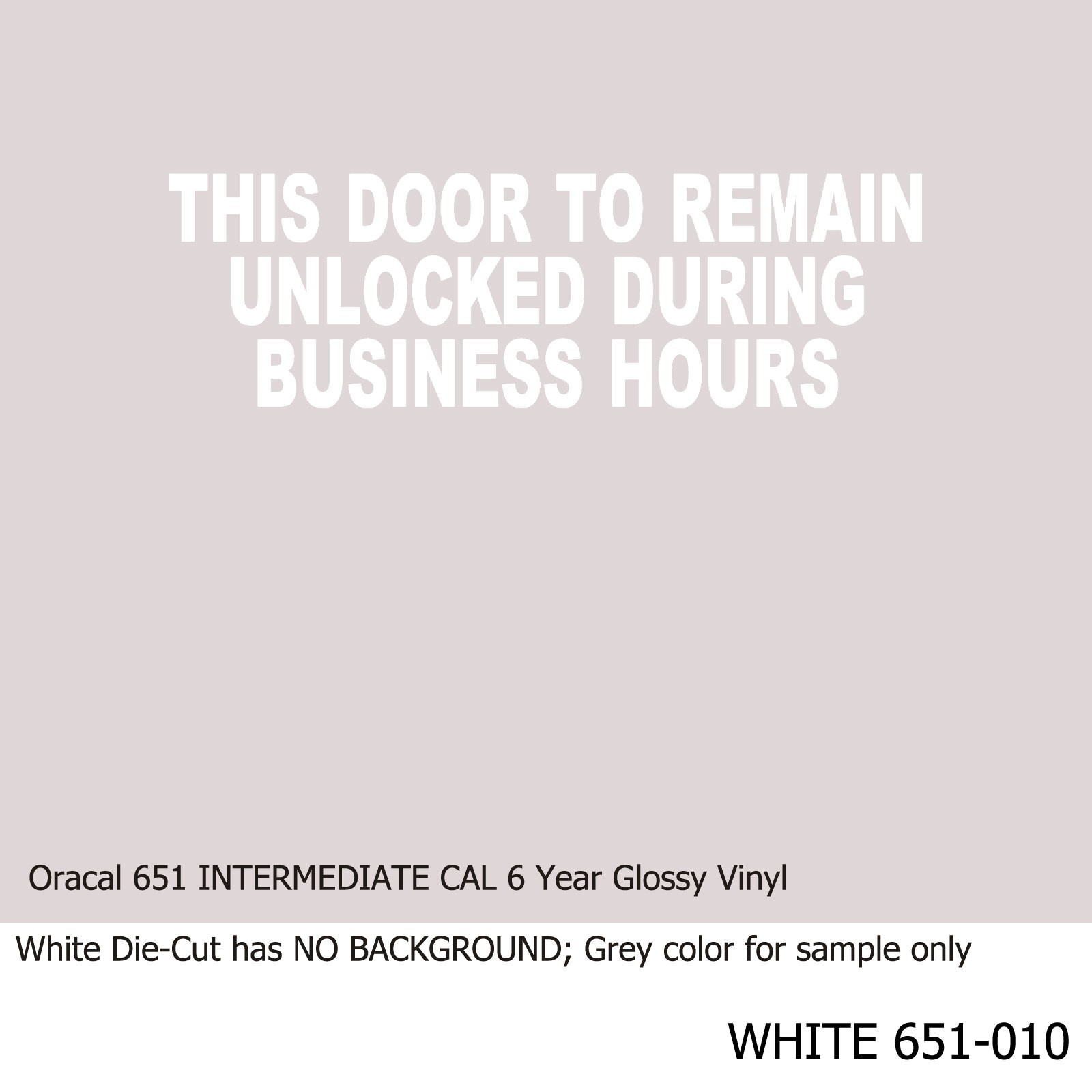 Door to Remain Unlocked Vinyl Decal Sticker Business Sign 8 in x 2.5 in 9 Color