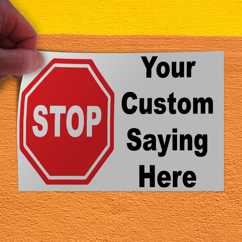 Decal Stickers Stop Your Custom Saying Here Business Vinyl Store Sign Label