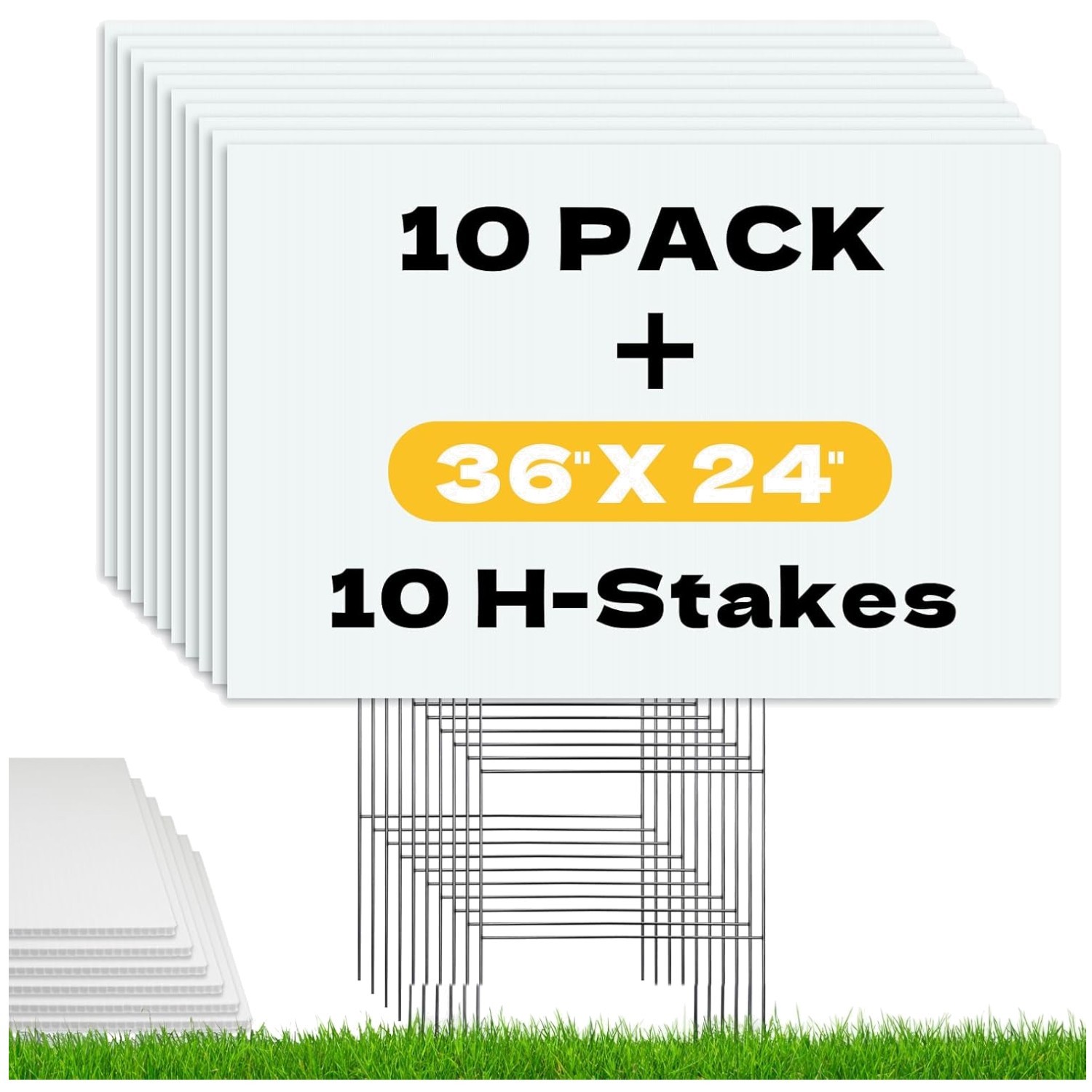 Weather-Resistant Poster Board Pack – 10 Signs