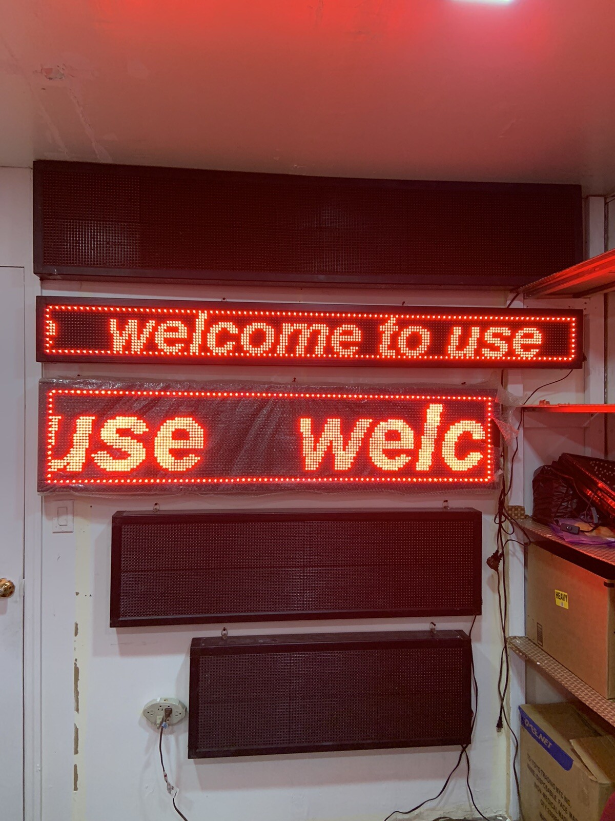 P10 outdoor single red display led billboard 100*40cm