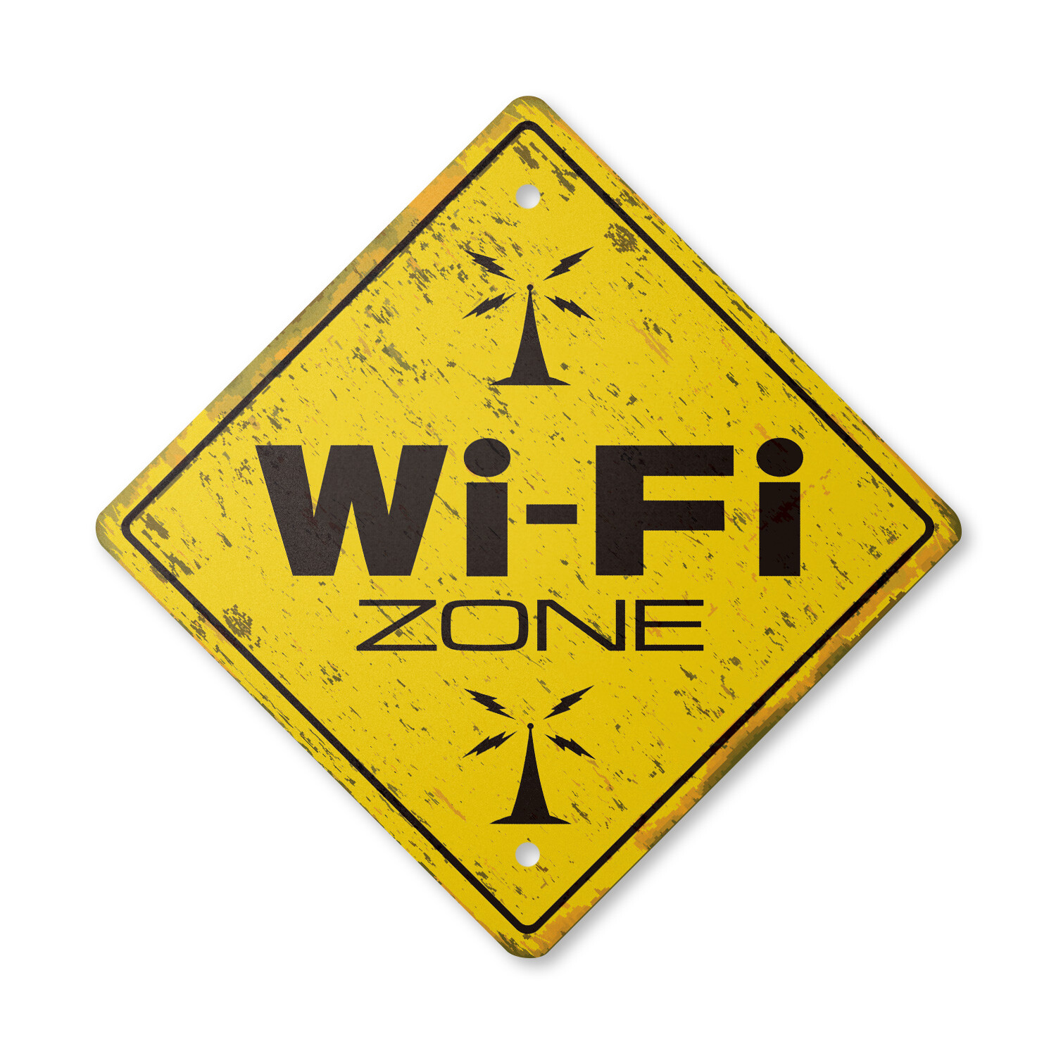 Wifi Vintage Crossing Xing Tall hot spot internet wireless room door wall wi-fi
