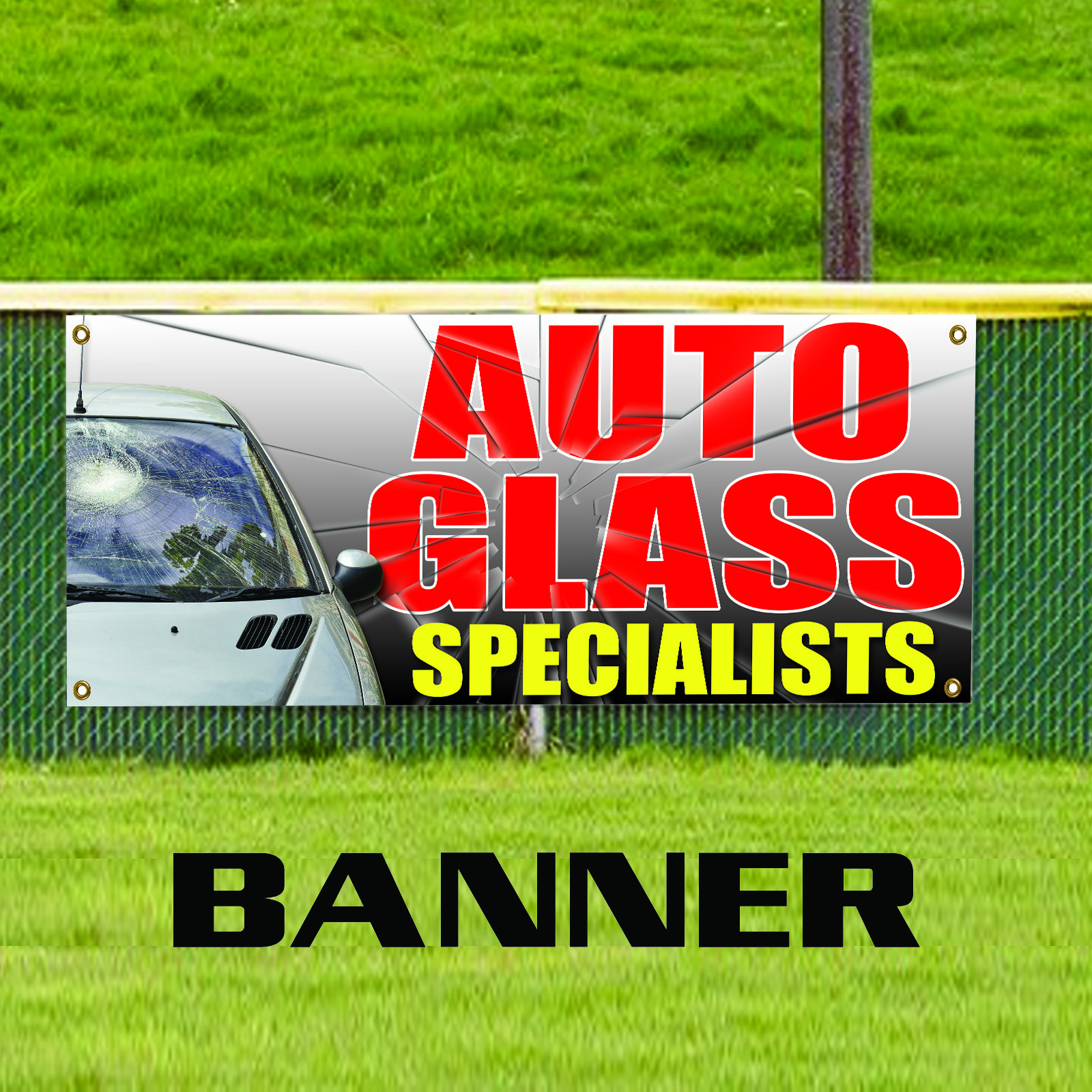 Auto Glass Specialist Repair & Replacement Services Business Vinyl Banner Sign
