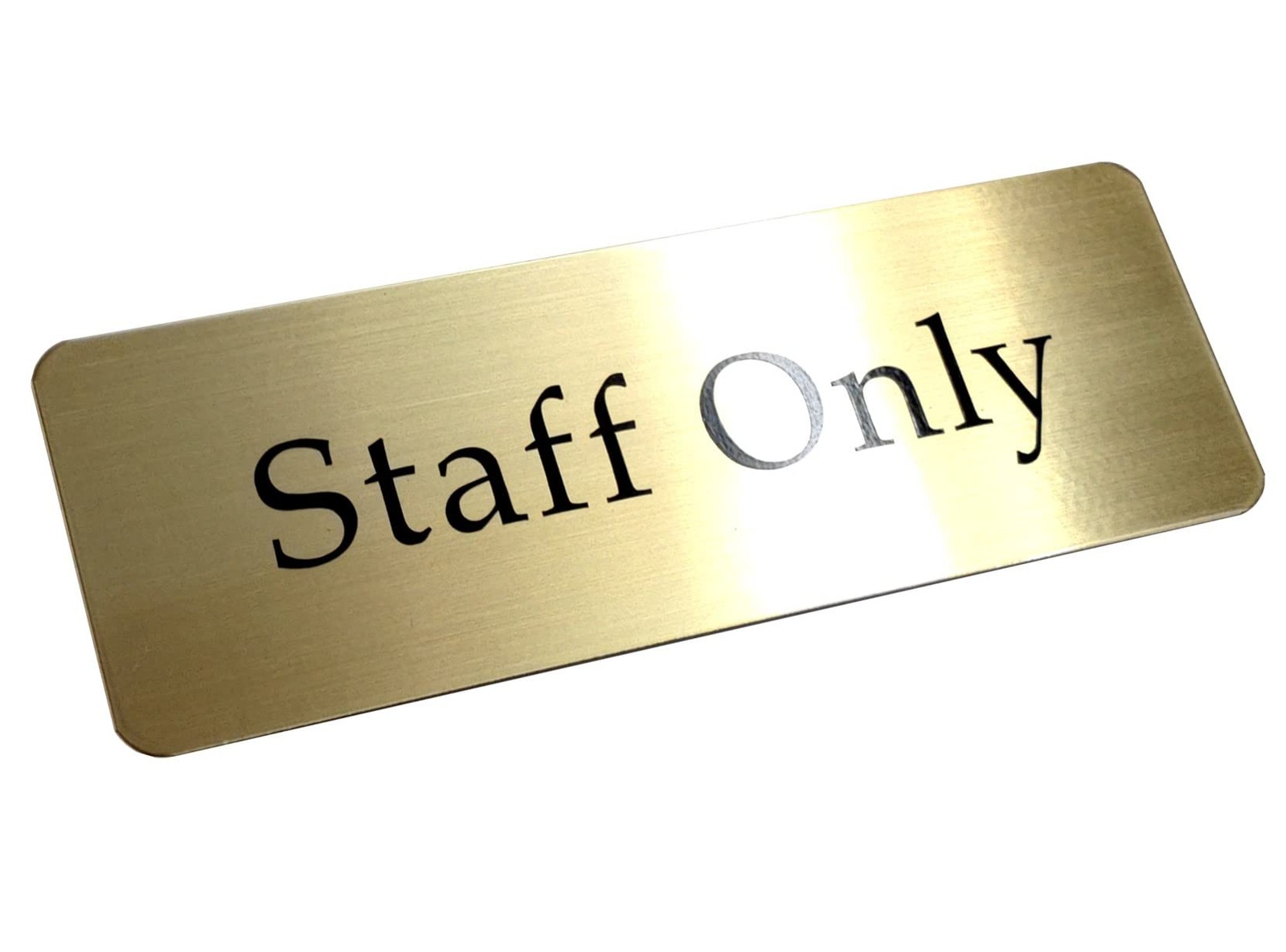 Brass Staff Only Sign That Shines Like Gold Office Business Door Plaque Decor
