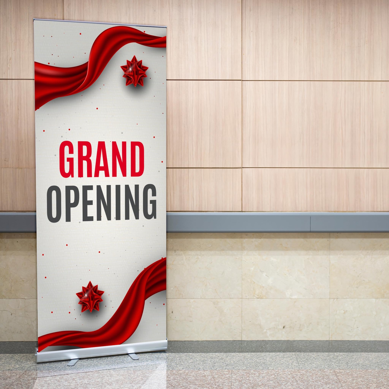Events Sign Retractable Banner Stand | Adjustable Outdoor Banner Stand w/ Cover