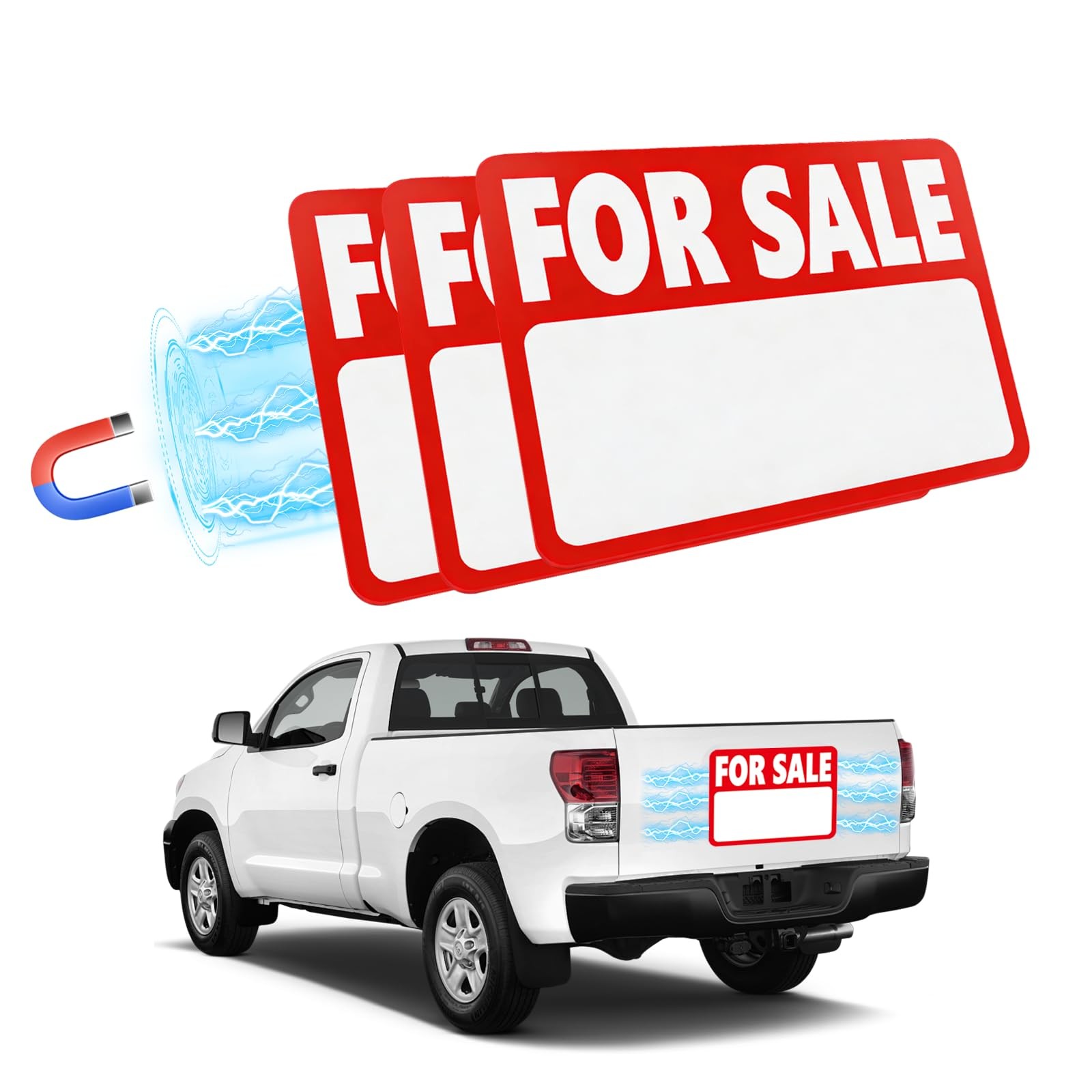 VAMIGO 3 Pack for Sale Sign Car, Magnetic for Sale Signs for Vehicles | Magne…
