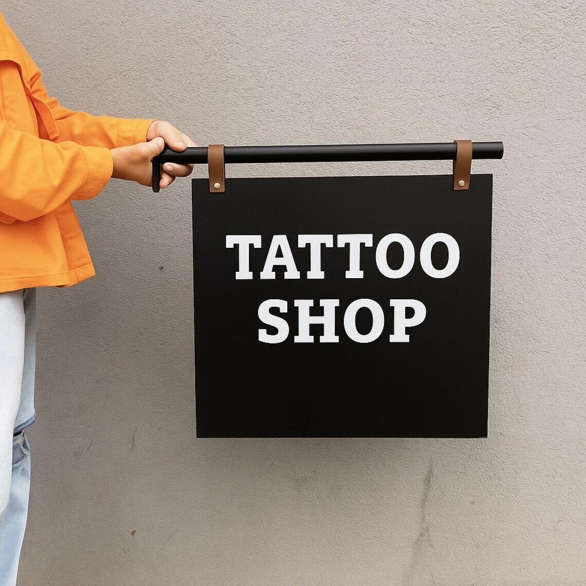 Personalised Round Blade Sign | Double-Sided Shop & Cafe Sign | Business Logo