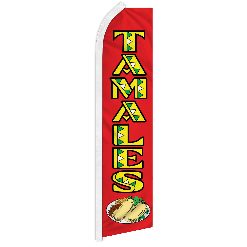 Tamales Swooper Feather Flutter Advertising Flag Concessions Food Flag