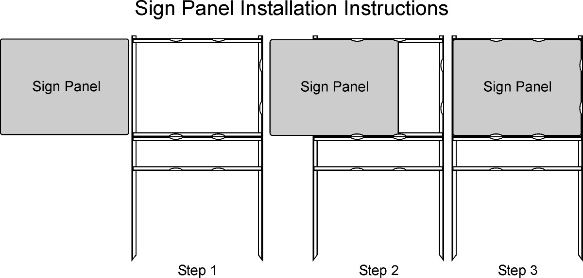 Real Estate Yard Sign Metal Frame, 24 x 24 Slide-In (1) Rider, Black (Pack of 1)