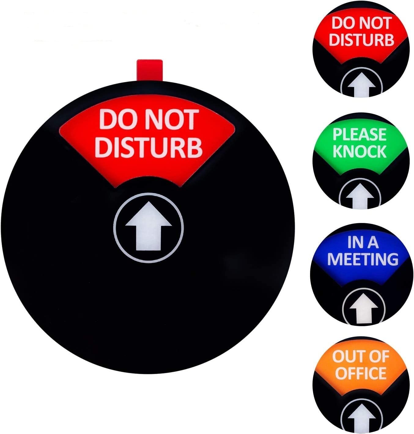 Kichwit KW-PS27 Privacy Sign for Office Door Black 2 Pack