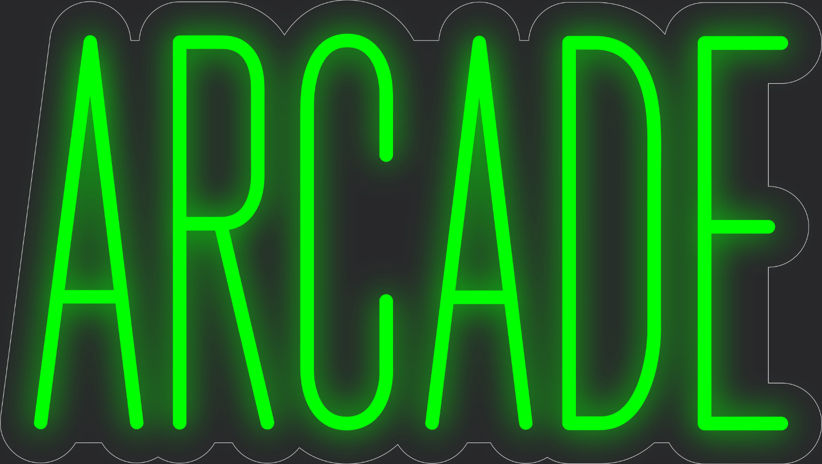 Arcade Neon LED Sign Business Wall Decor Lighted Store Sign 24 x 13 in.