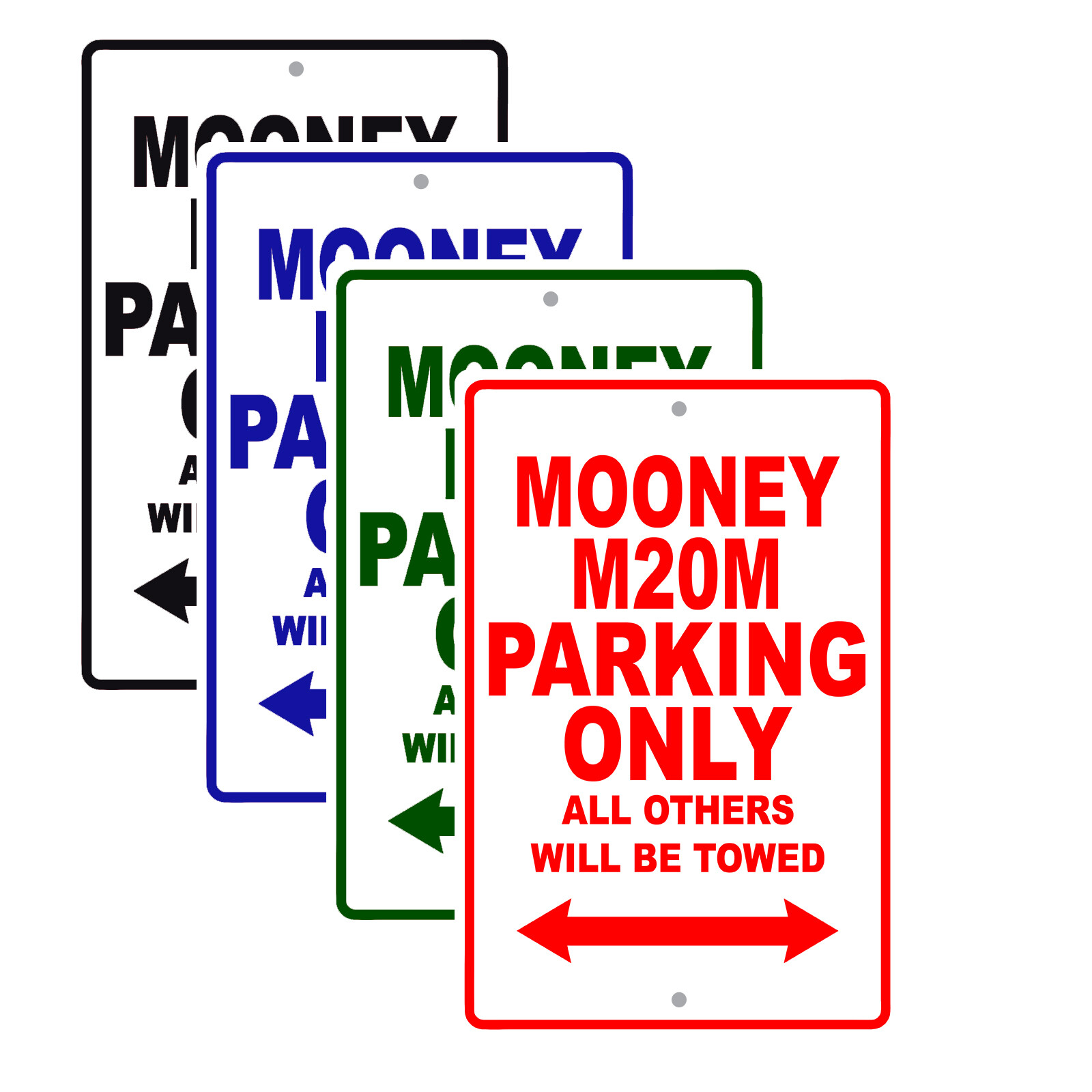 Mooney M20M Parking Only Aircraft Reserved Parking Notice Aluminum Metal Sign