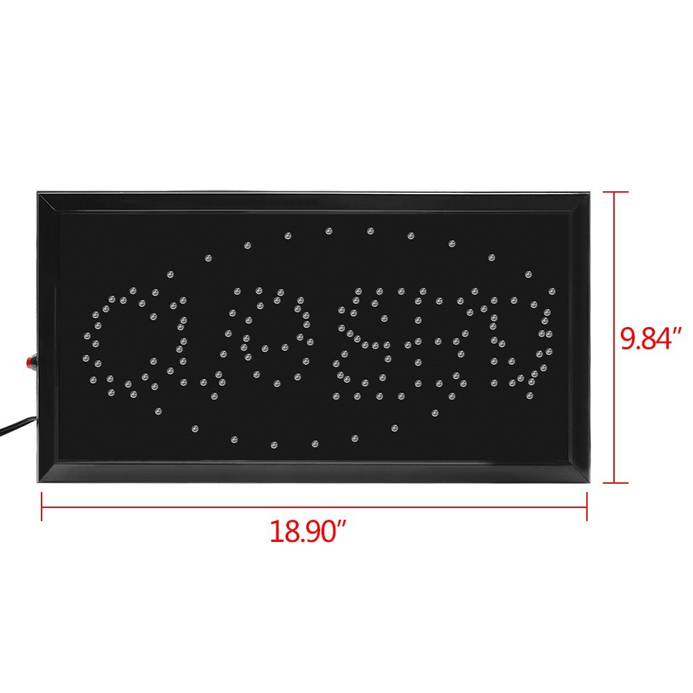 LED Open Signs Decor for Business-19″Lx10″W (2 in 1 Open Closed)