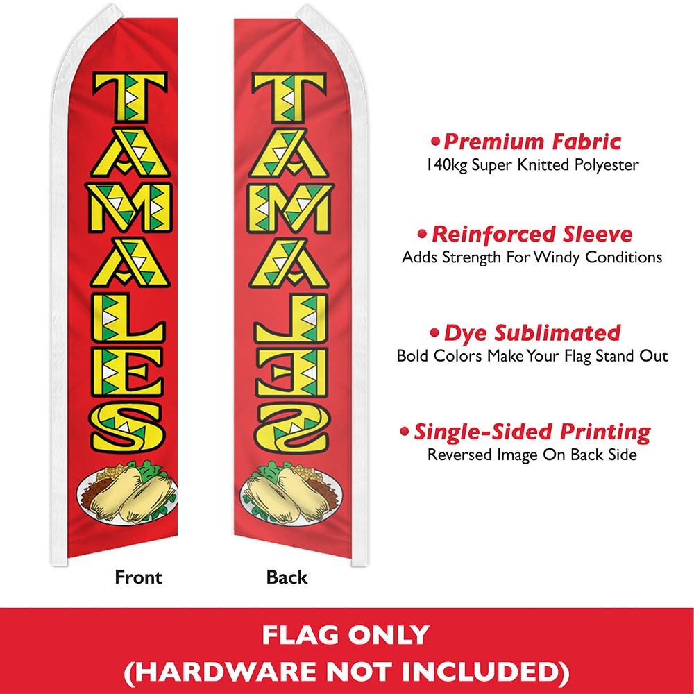 Tamales Advertising Swooper Feather Flutter Flag Concessions Food