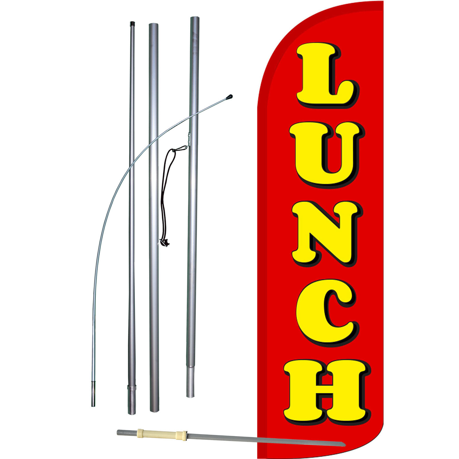 Lunch Flag with Flag Pole and Spike