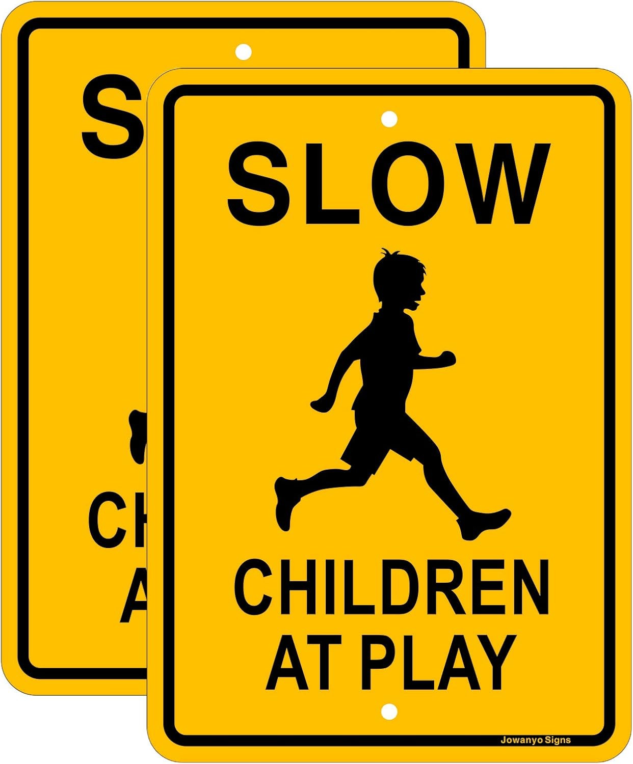Slow down Children at Play Sign,17 X 12 Inches,Reflective Aluminum,Uv Protected,