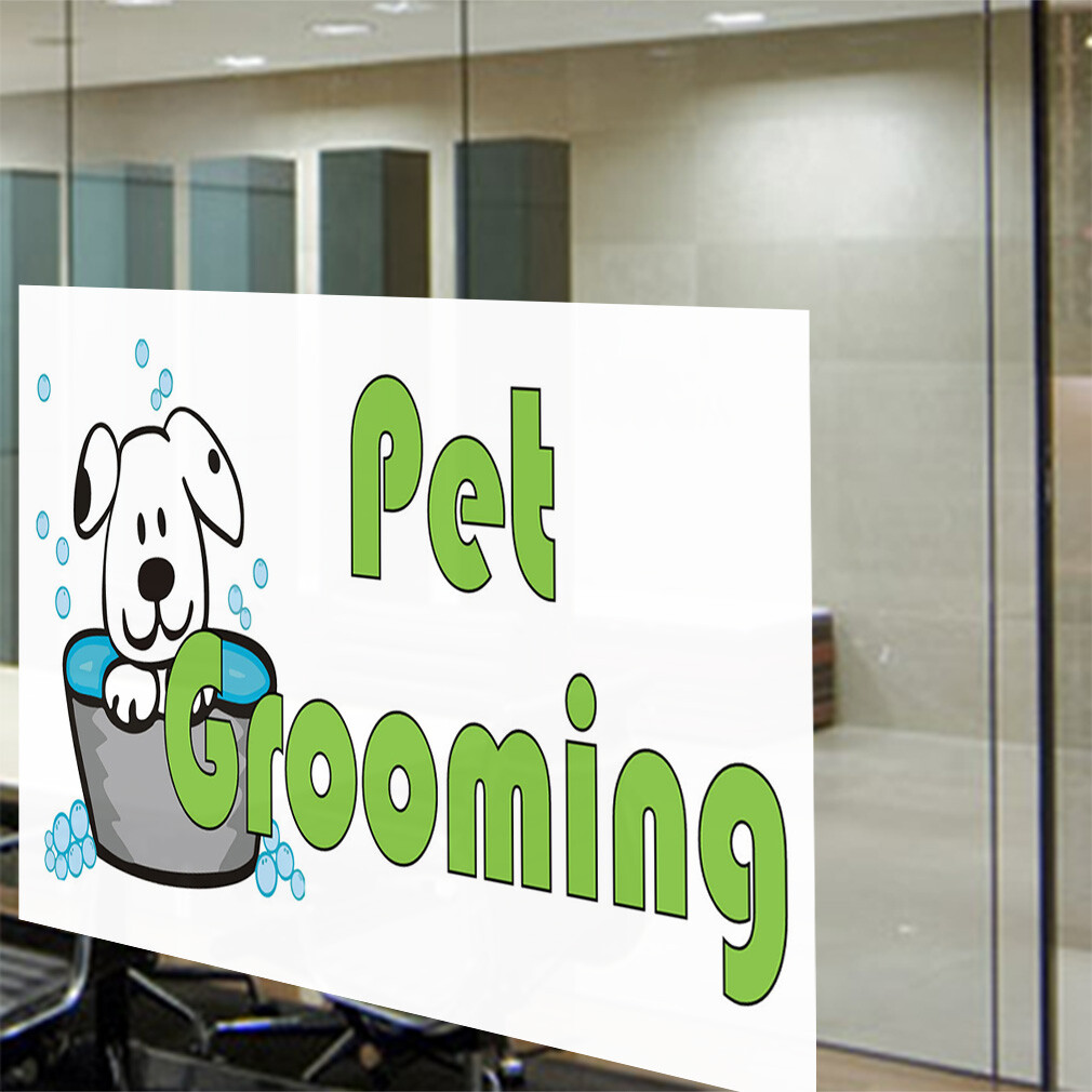 Decal Stickers Pet Grooming Business B Vinyl Store Sign Label Business