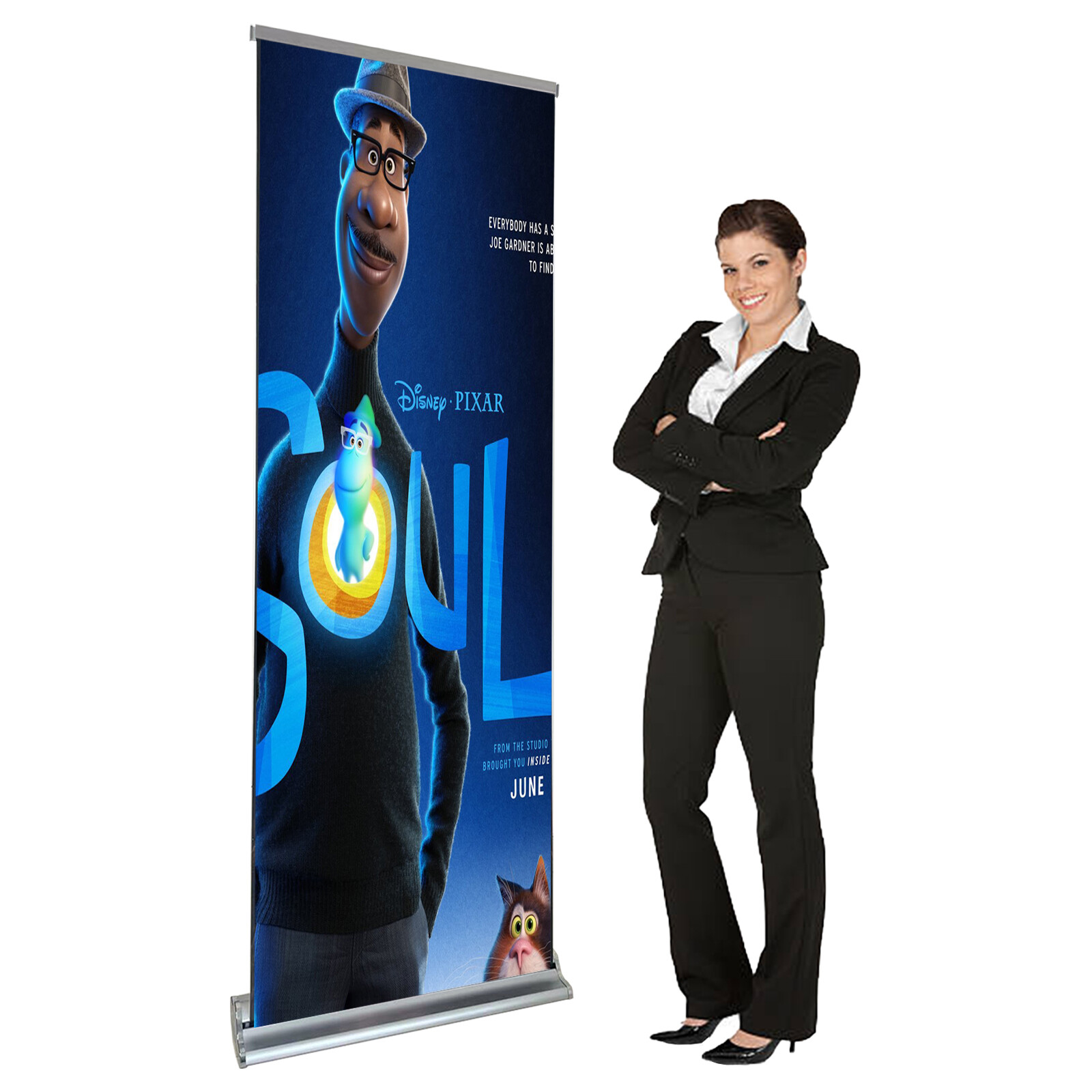 Deluxe Retractable Banner Stand ，Widened Base，with High quality Canvas Bag