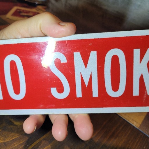 No Smoking Sign Heavy Gauge Aluminum. **Refund On Any Shipping Overages**
