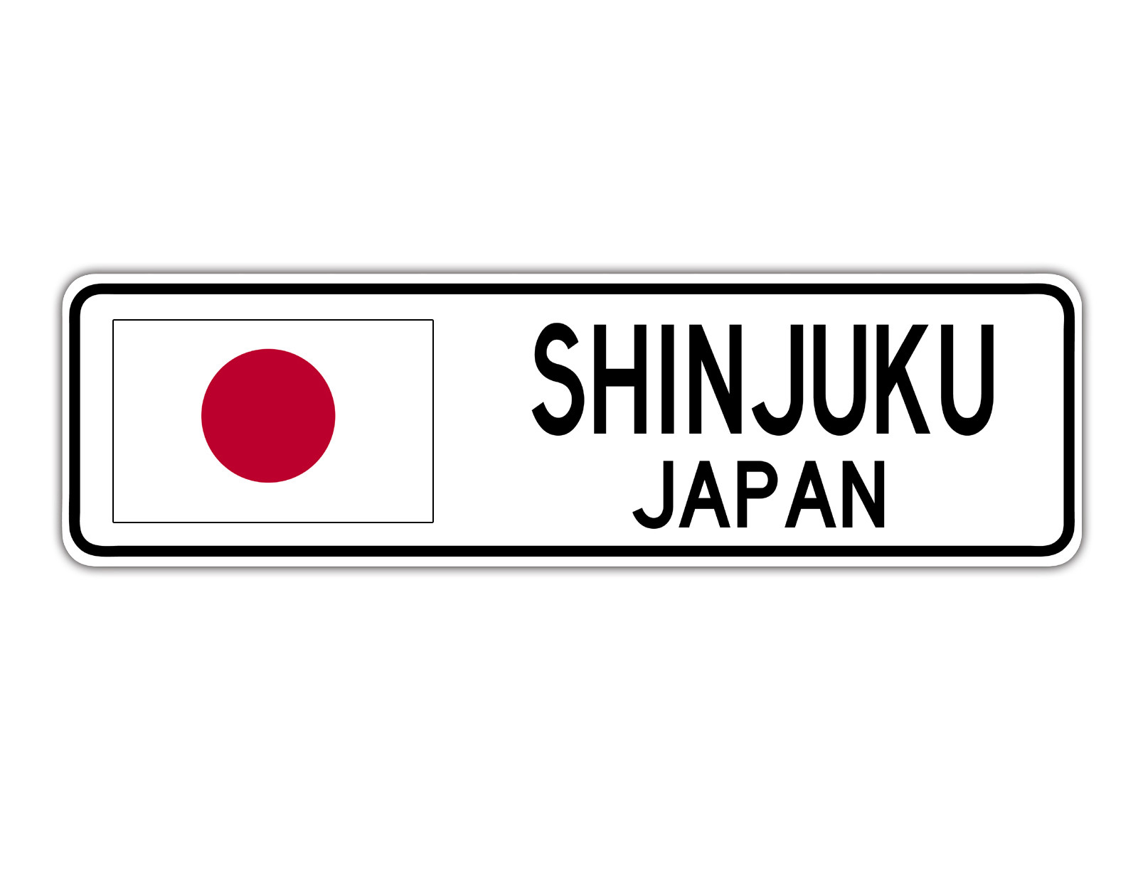Shinjuku, Japan Street Sign Japanese Flag City Country Road Wall Gift