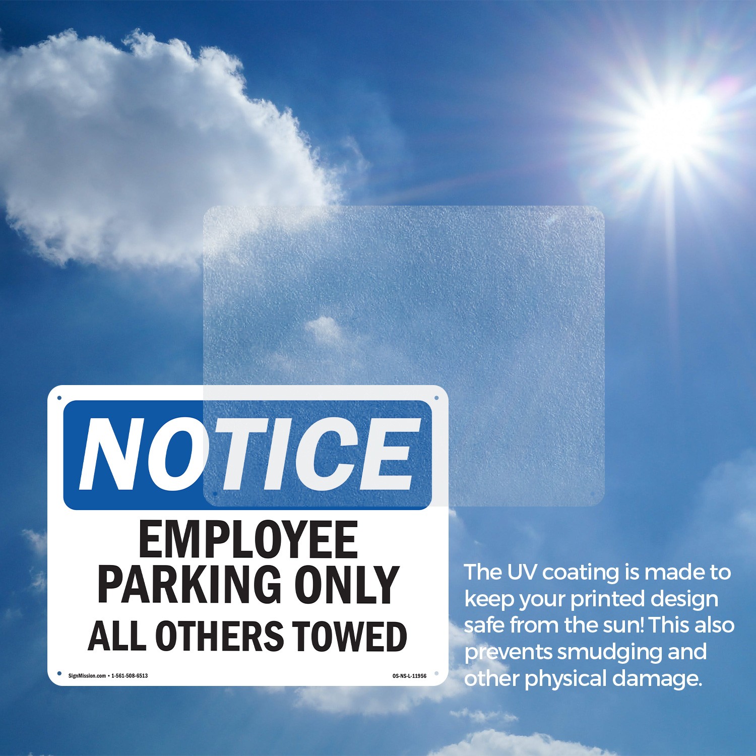 Employee Parking Only All Others Towed OSHA Notice Sign Or Decal – 5 or 10 Pack
