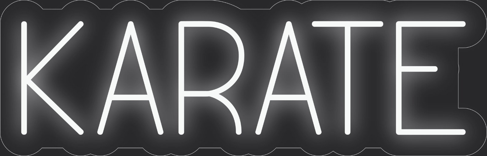 Karate Neon LED Sign Business Wall Decor Lighted Store Sign 24 x 8 in.