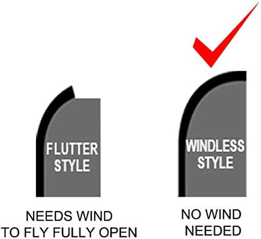 YES WE are Open for Business – Windless Swooper Flag Feather Banner Sign 2.5×11.