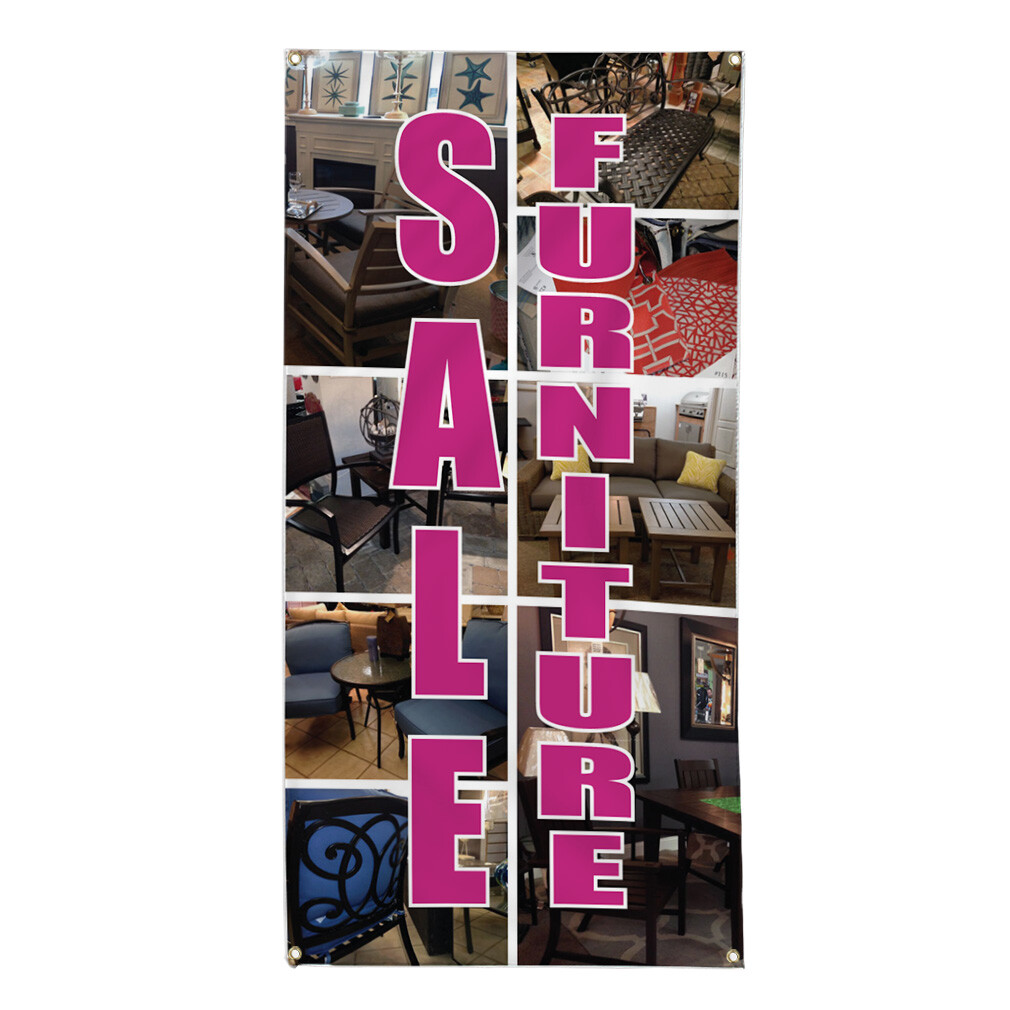 Vertical Vinyl Banner Multiple Sizes Deal Furniture Business Outdoor