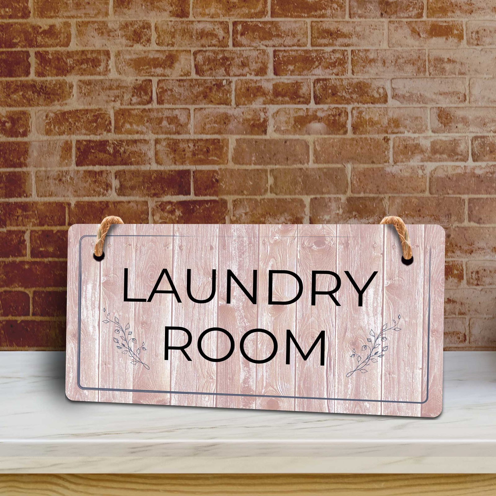 Rooms & Spaces | Rustic Red Wood 5 x 10″ Hanging Signs