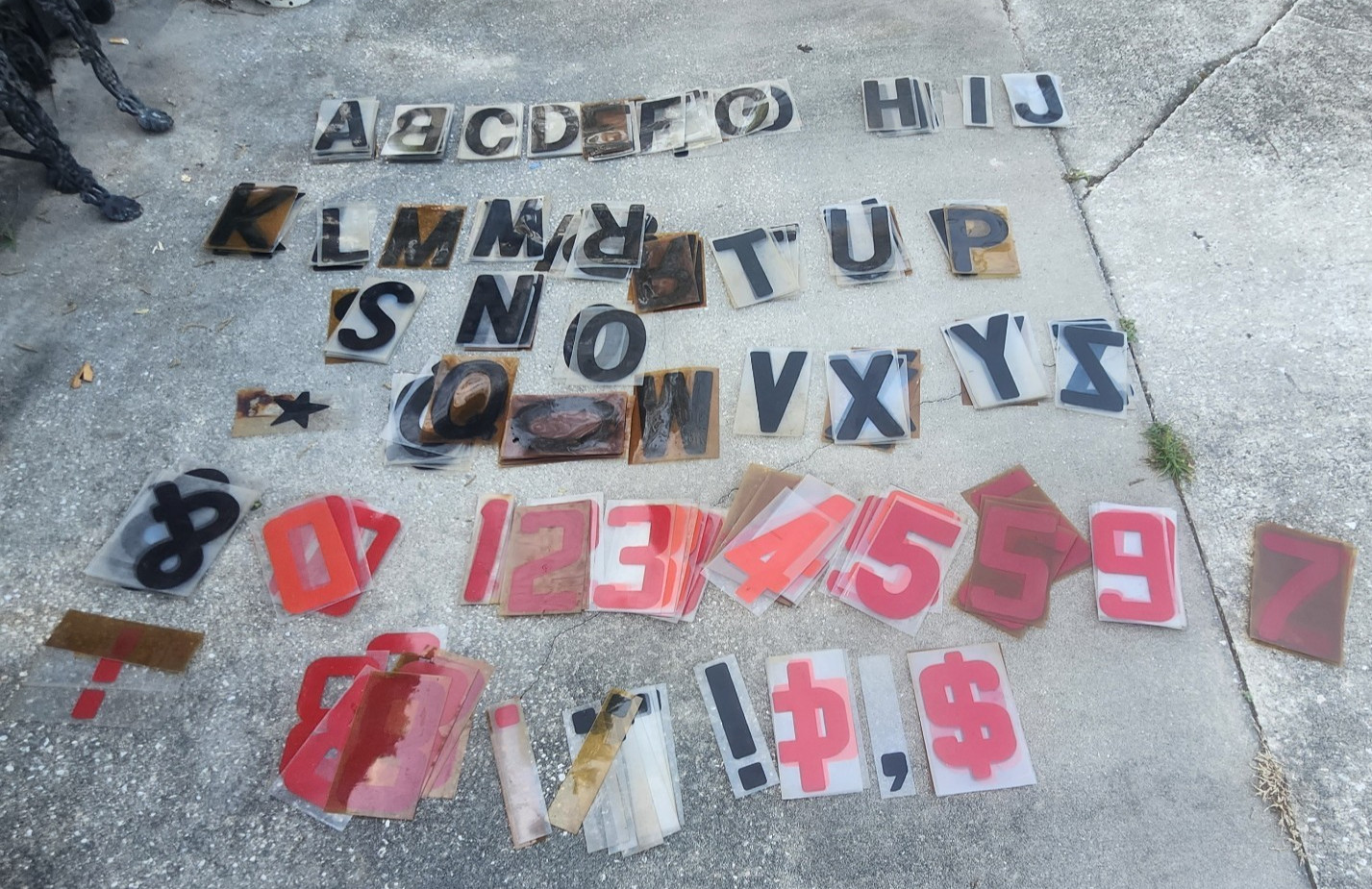 Lot 11″ Acrylic Sign Marquee panel changeable symbols numbers Letters lot of 243