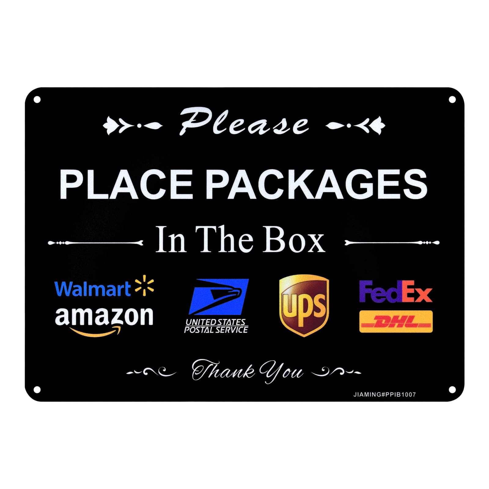 Please Place Packages In Sign 10×7 Inch Parcel Delivery Plaque