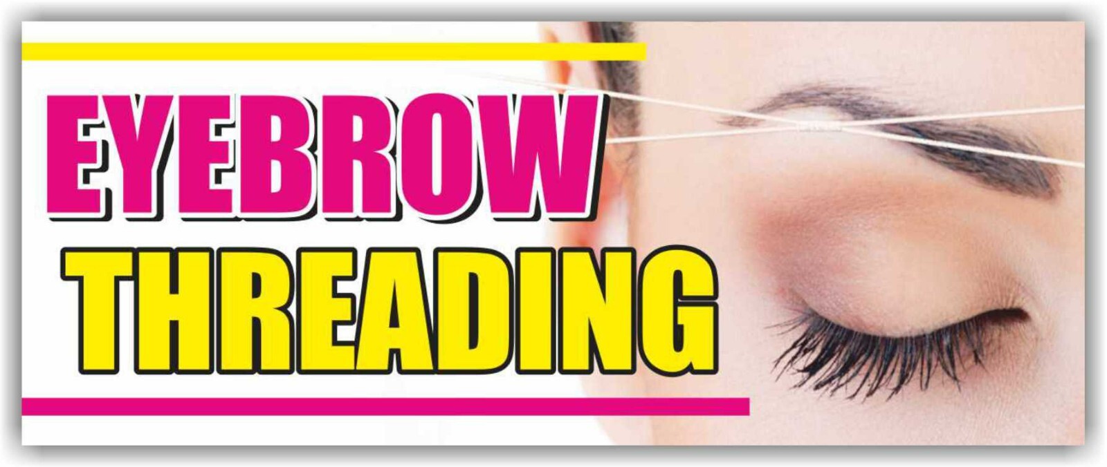 EYEBROW THREADING Advertising Banner Vinyl Mesh Sign beauty salon barber hairs