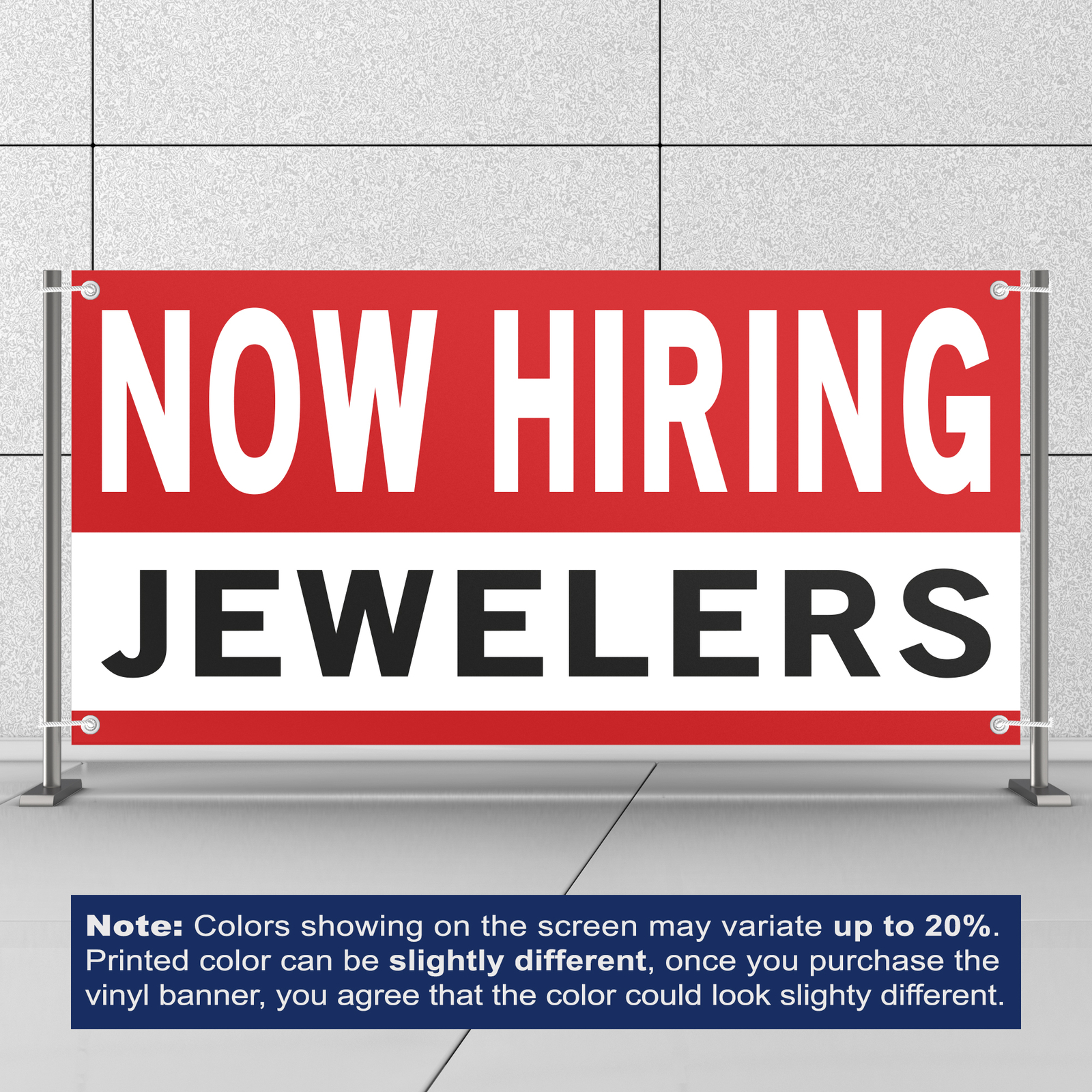 Now Hiring Jewelers 13 oz Heavy Duty Vinyl Banner Jobs Available Goldsmith Sign