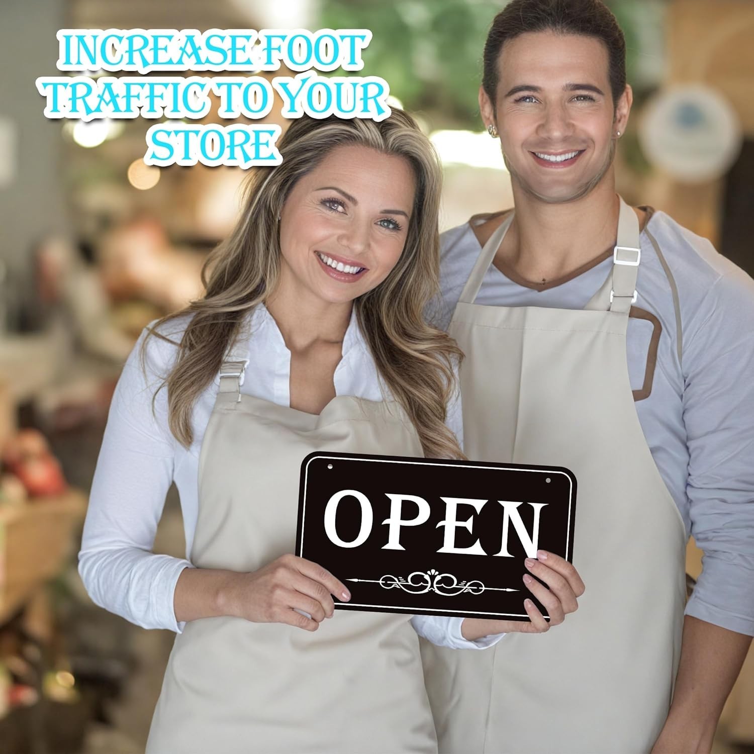 Open Closed Signs for Business, 12×6.7 Waterproof Double Sided Come In or Clo…