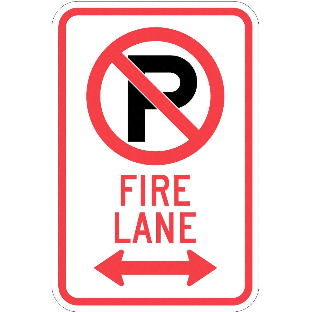 LYLE T1-1059-EG_12x18 Fire Lane Parking Sign,18″ x 12″ 36A850