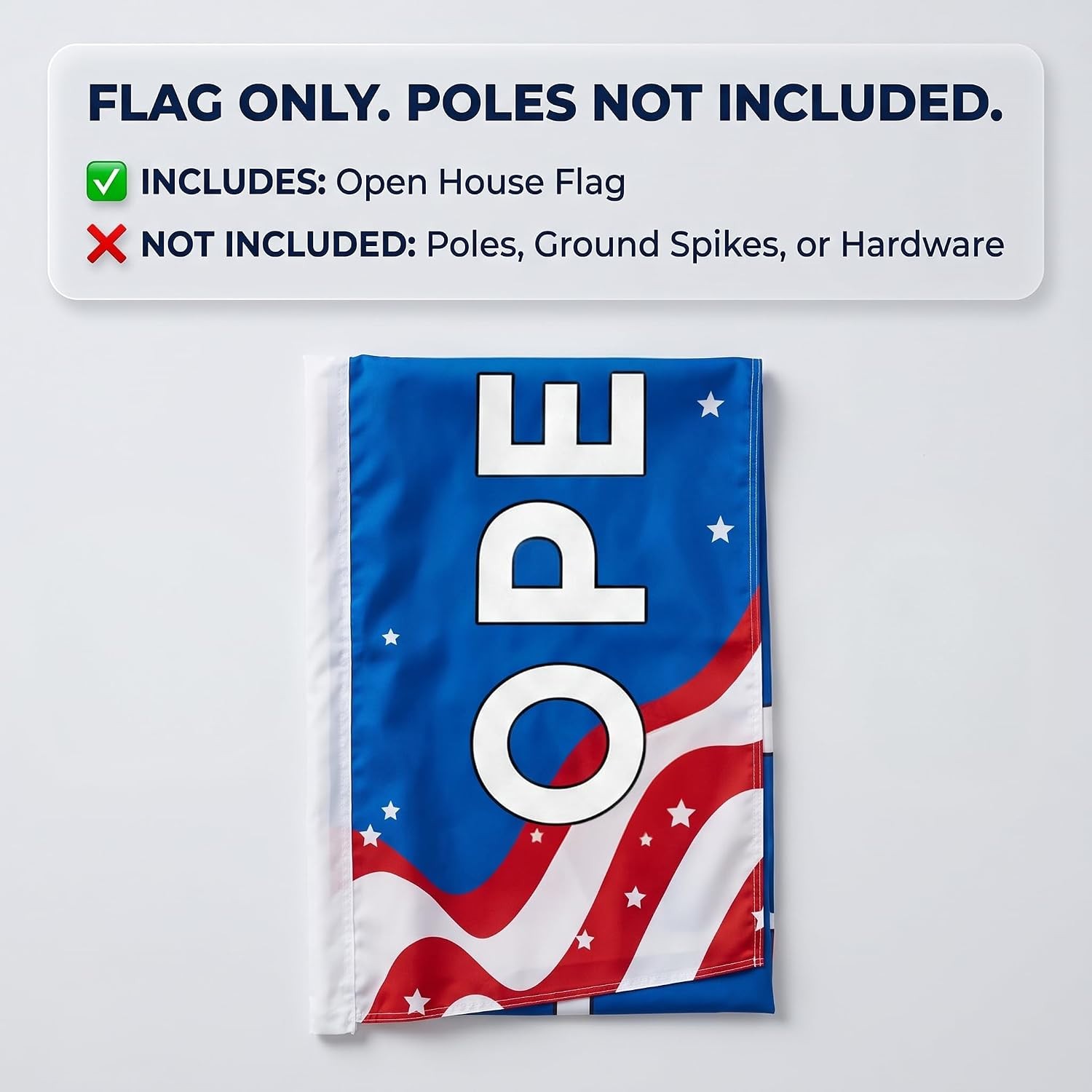 Open House Feather Flag 12ft Blue Real Estate Swooper Replacement Banner No Pole