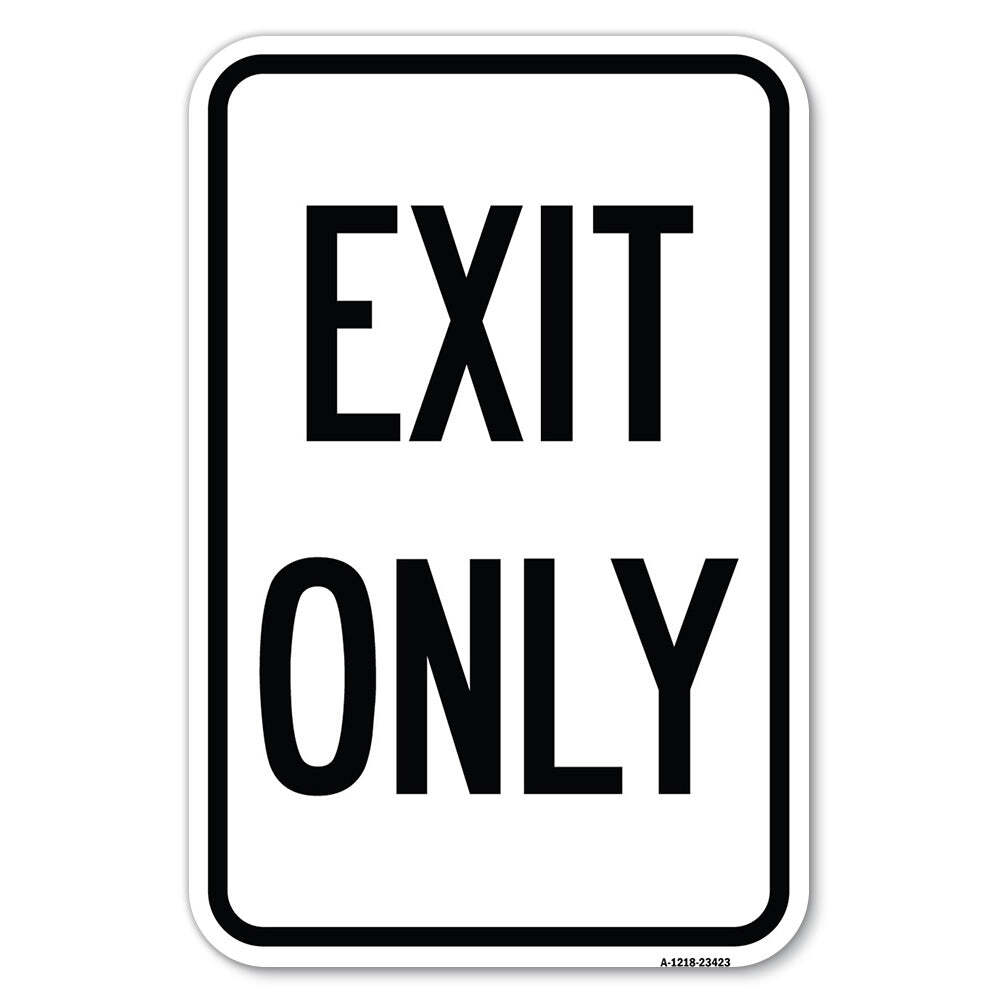 Parking Lot Sign Exit Only Heavy Gauge Aluminum Parking Sign