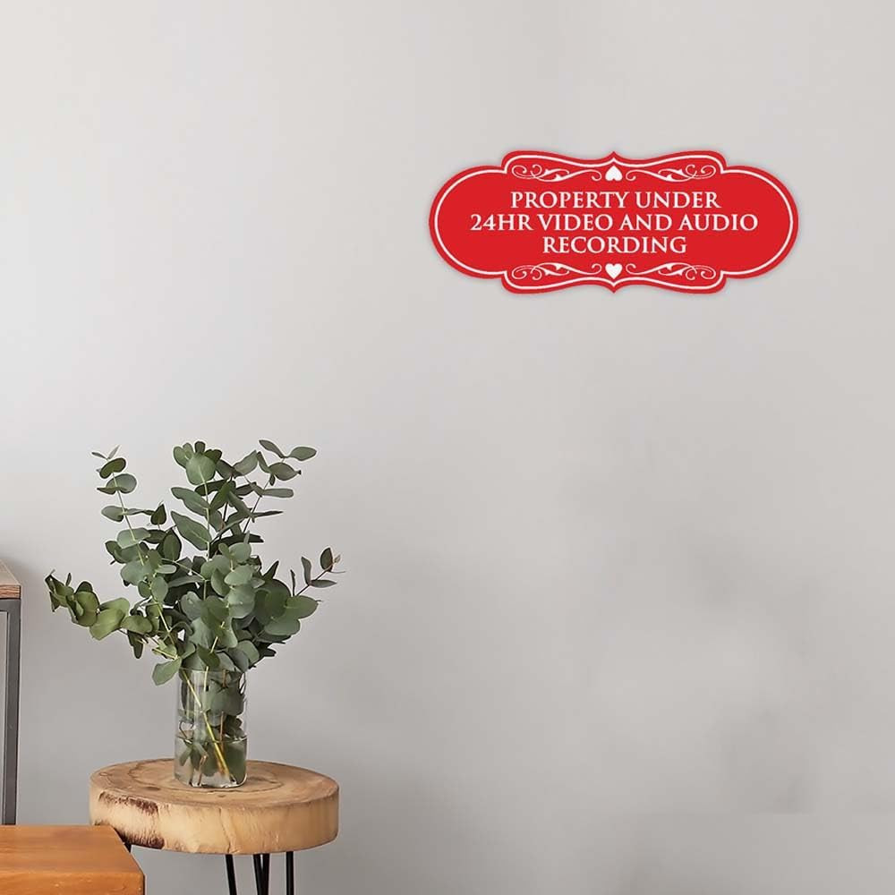 Designer Property under 24Hr Audio and Video Recording Sign – Easy Installation