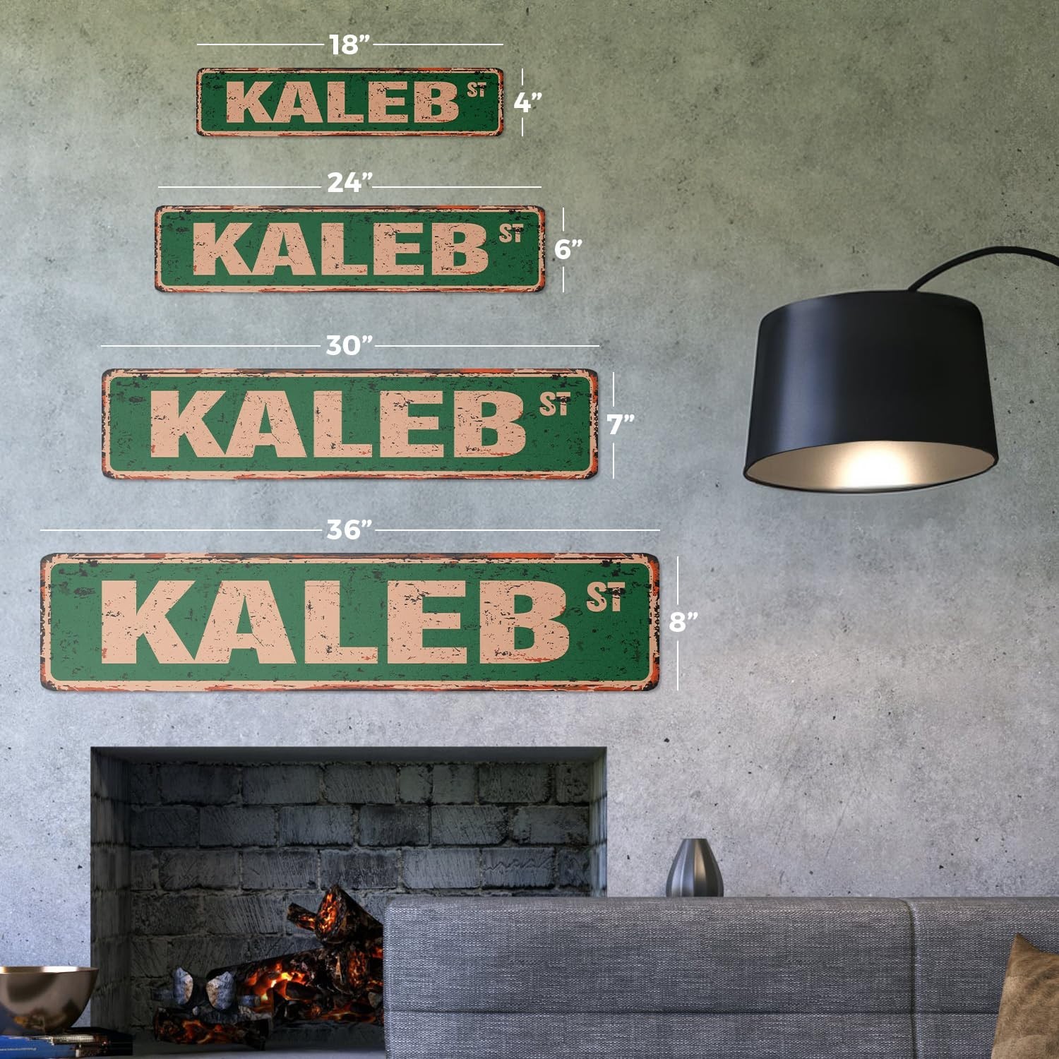 Vintage Aluminum Street Sign – Custom Children’s Name Room Decor – Rustic Metal
