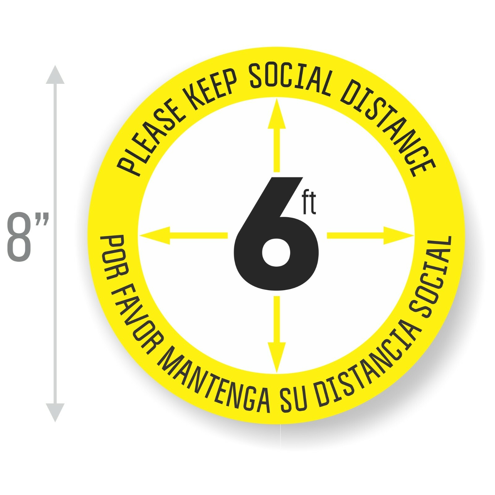 Social Distancing Floor Stickers Carpet 10 Pack Vinyl Queue Markers Anti Slip