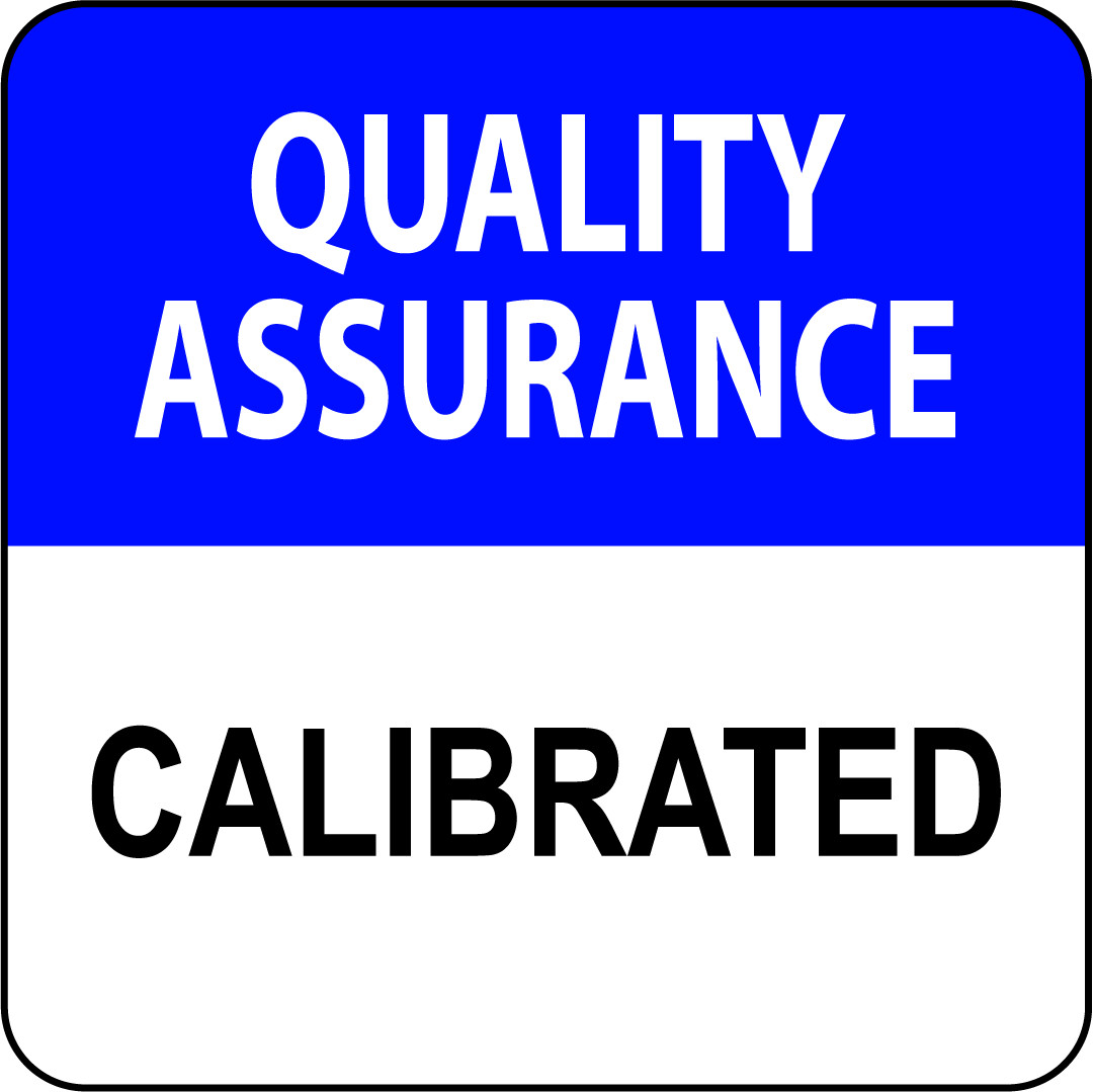 QUALITY ASSURANCE CALIBRATED | Adhesive Vinyl Sign Decal