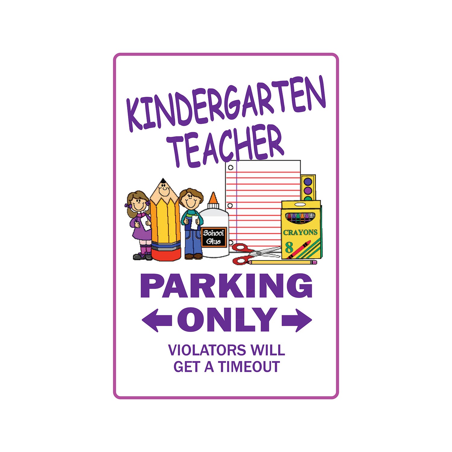KINDERGARTEN TEACHER Sign Or Decals parking child elementary K1 grammar school
