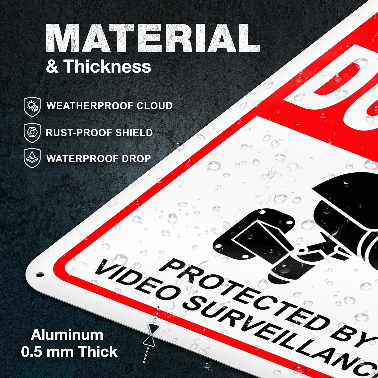 No Dumping Signs Reflective Aluminum Video Surveillance Warning Private Property