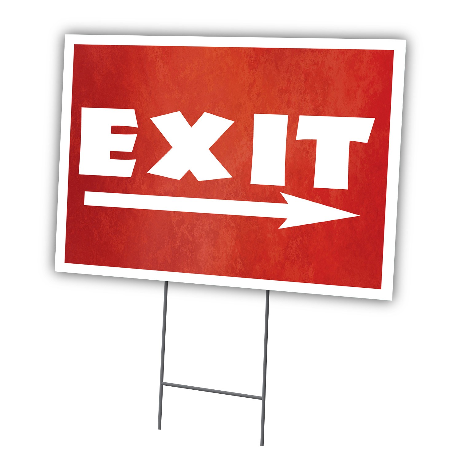 Exit Left Arrow Yard Sign & Stake Outdoor Plastic Coroplast Advertising Displays