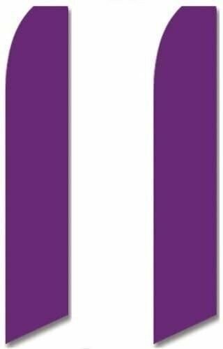 2 (Two) Pack Tall Swooper Flags Dark Purple Plum Solid Plain Color